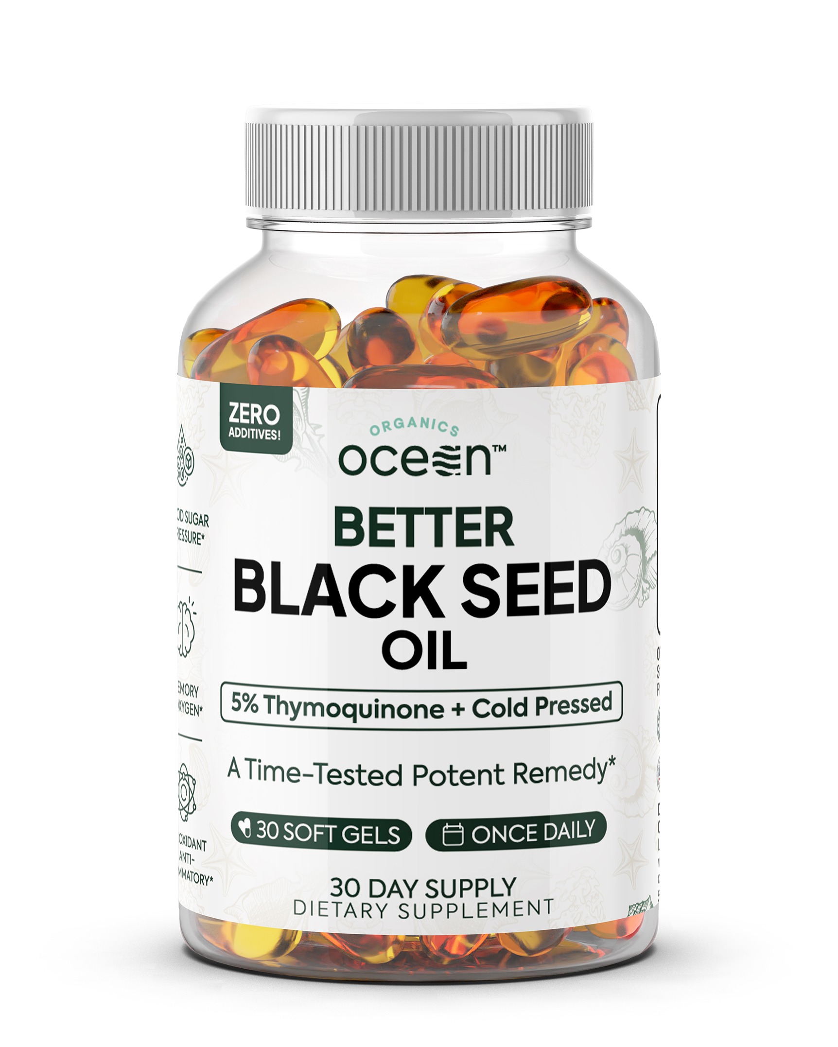 Modern Supplement Packaging Design for Better Black Seed Oil
3D Bottle Render & Shopify Product Page Design for Better Black Seed Oil

A clean, clinical layout with botanical cues — designed to earn trust, educate buyers, and dominate digital shelves.